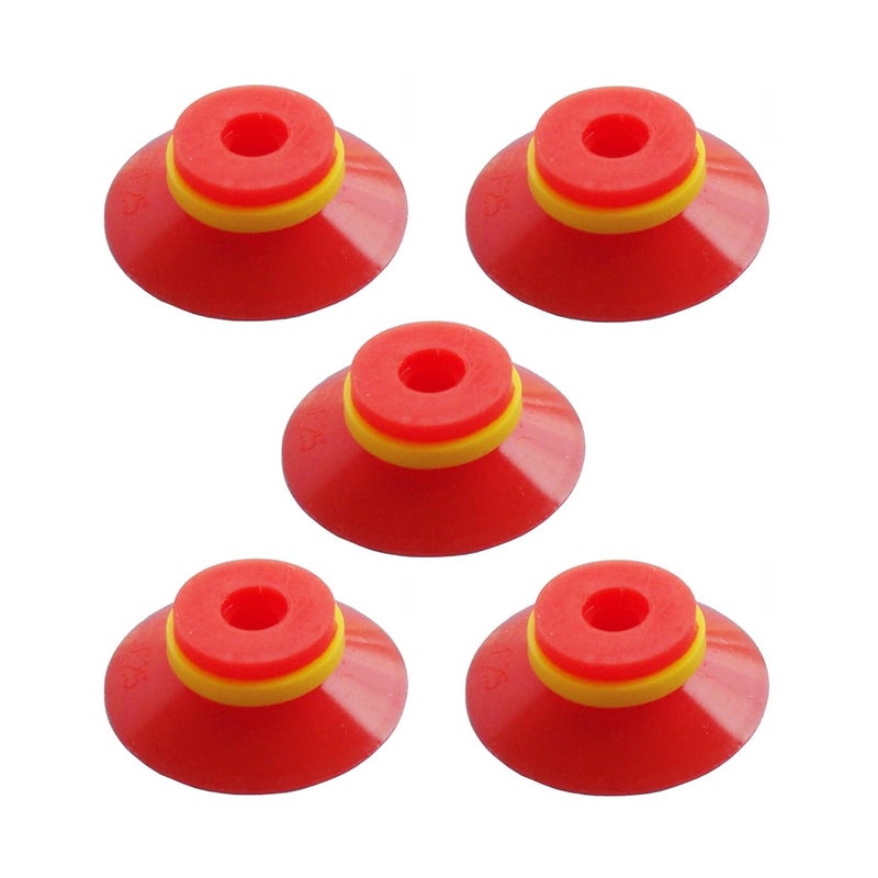 SICOLAS 5 pcs Industrial Flat Vacuum Suction Cup F Series Single-Layer Silicone Robotic Arm Accessory with Ribs (F25) - Image 1